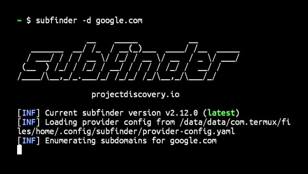 Subfinder in Termux