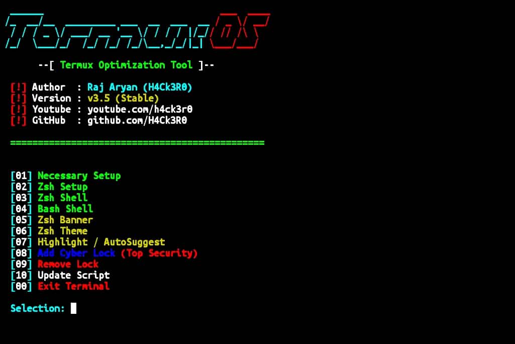 Termux os installation commands