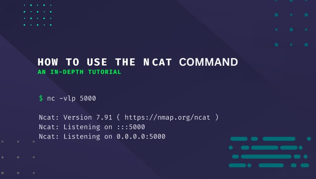 Ncat installation and usage commands