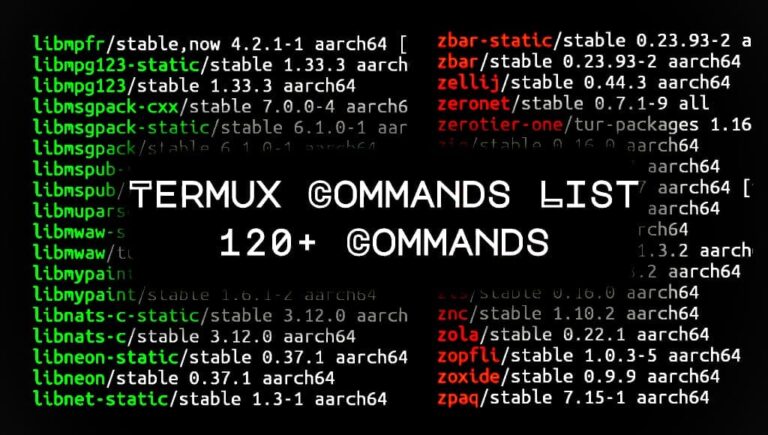 Latest Termux commands list for beginners to advanced
