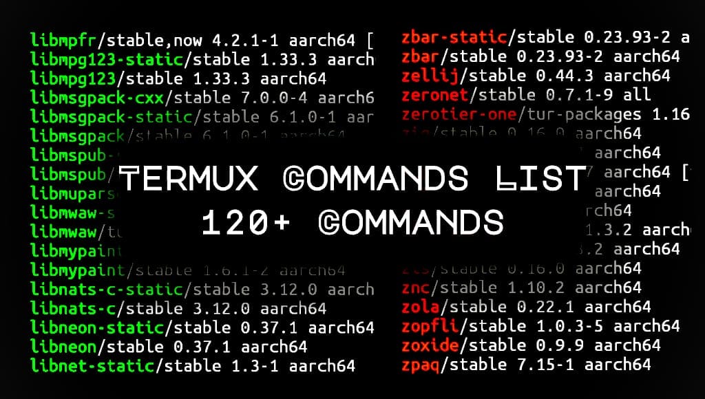 Latest Termux commands list for beginners to advanced