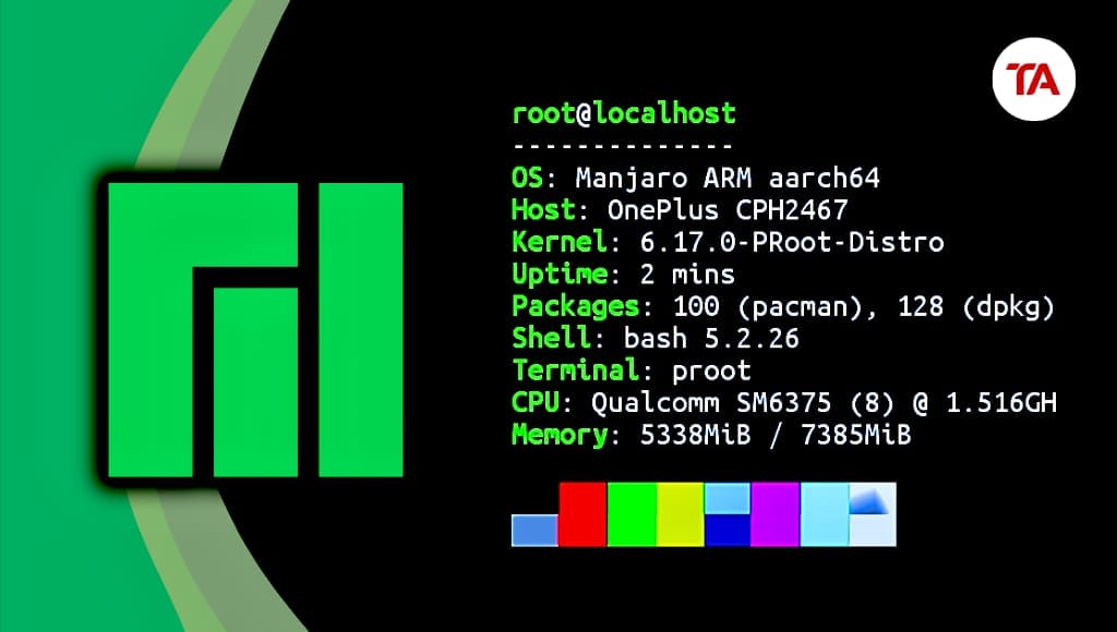 Manjaro on android installation and usage setup