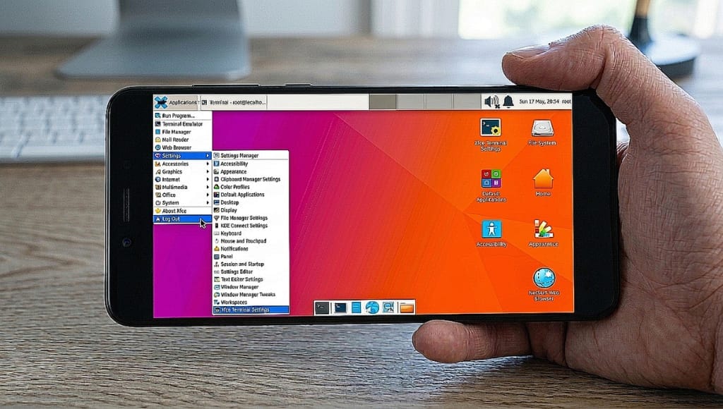 Ubuntu on android installation and desktop setup