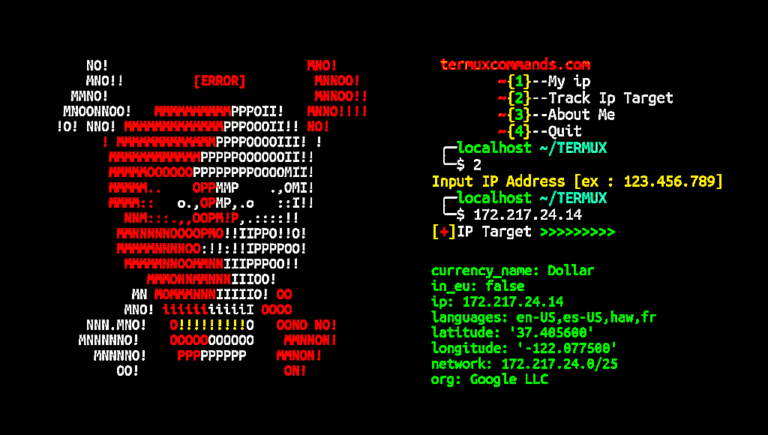 Ip tracer a simple IP address tracker tool in Termux