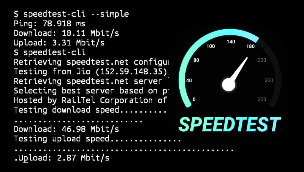 internet speed test in Termux