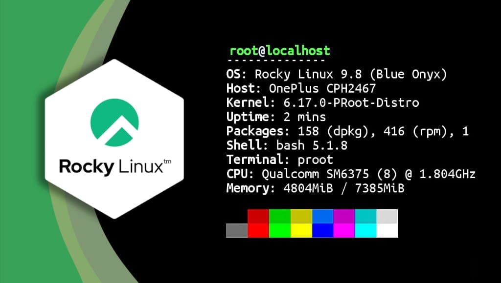 Rocky Linux Install in Termux