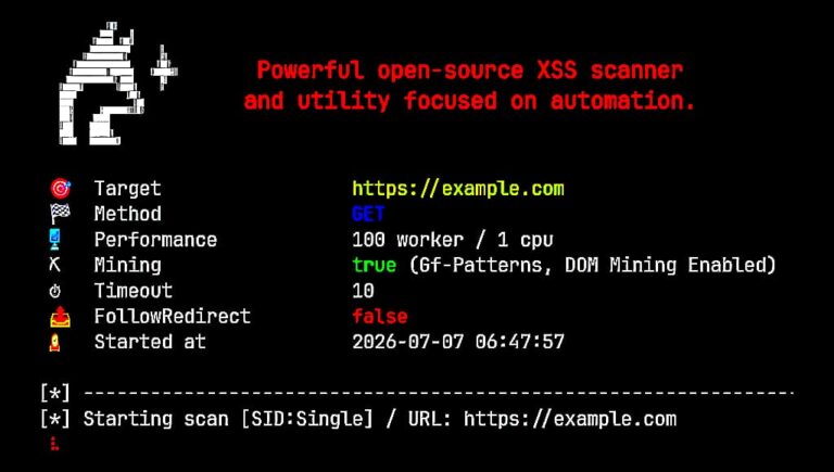 Dalfox XSS vulnerabilities scanning tool