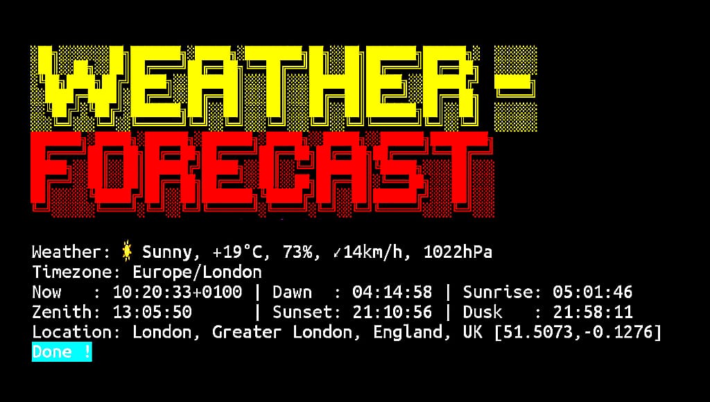 Check weather in Termux
